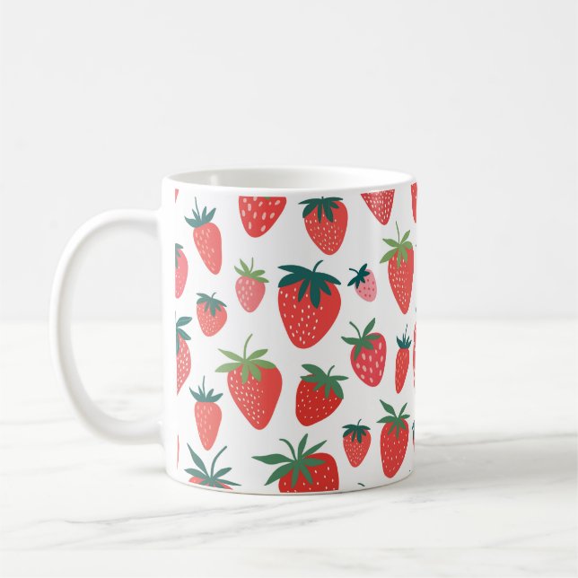Mug Motif continu fraise (Gauche)