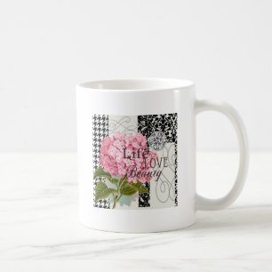 Mug Motif Damas Décor Floral Joli