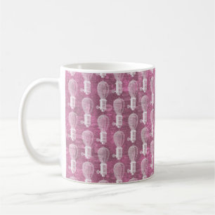 Mug Motif d'ampoule à vapeur rose vintage Dusty