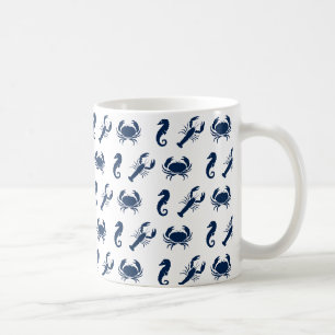 Mug Motif d'animaux marins nautiques homard crabe hipp
