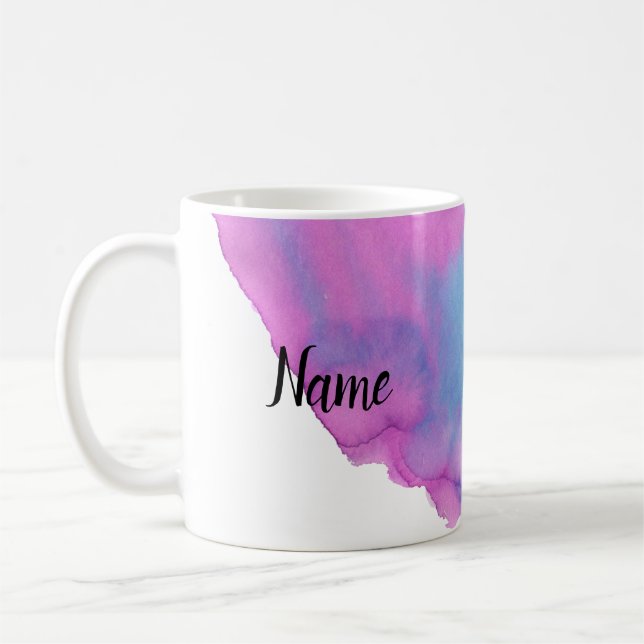 Mug motif d'aquarelle Blue Paint (Gauche)