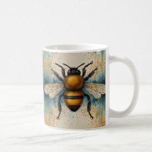 Mug Motif d'aquarelle d'abeille dynamique