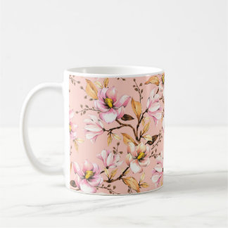 Mug Motif d'aquarelle transparente avec branches de ma