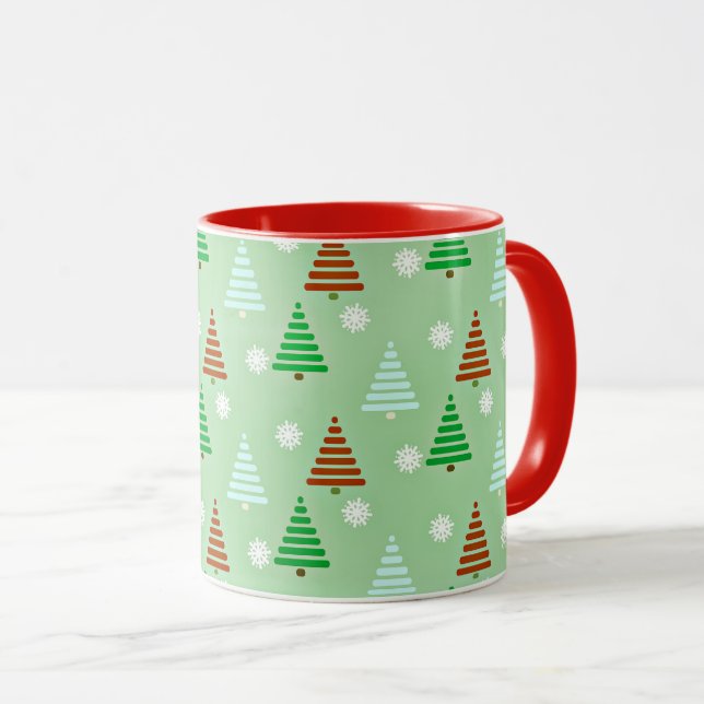 Mug Motif d'arbre de Noël (Devant droit)