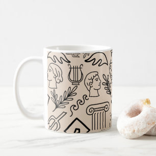 Mug Motif d'art linéaire de la Grèce antique