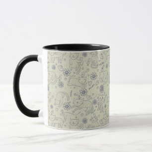 Mug Motif de bande dessinée avec les chats drôles