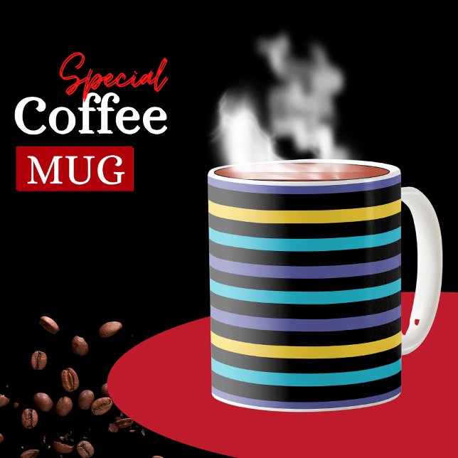 Mug Motif de bandes Abstraites (Créateur téléchargé)