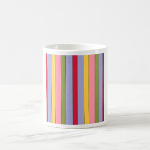 Mug Motif de bandes verticales colorées