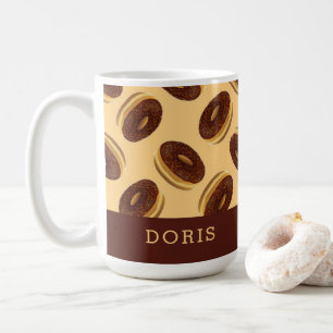 Mug Motif de beignes marron chocolat