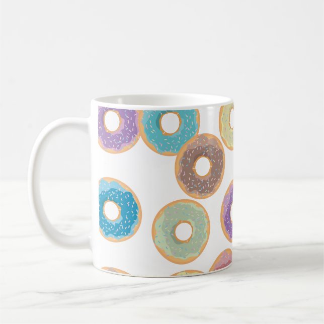Mug Motif de beignets et arrosages colorés (Gauche)
