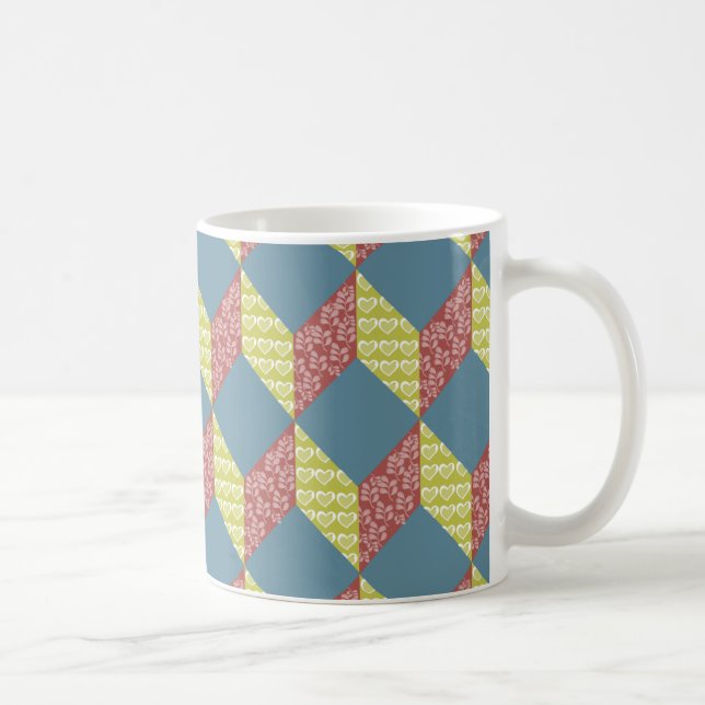 Mug Motif de bloc de bébé d'édredon dans de rétros (Droite)