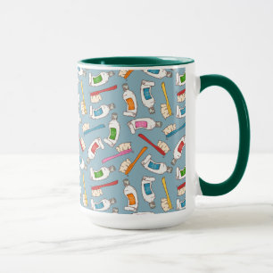 Mug Motif de brosse à dents et de pâte dentifrice