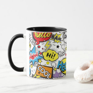 Mug Motif de bulle de dialogue d'art pop de bande dess