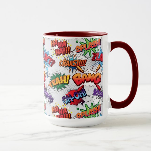 Mug Motif de bulle Superhero (Droite)