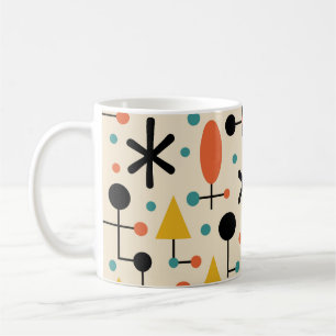 Mug Motif de burst en style Mid Century Modern