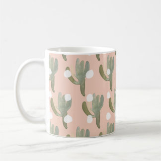 Mug motif de cactus à points roses