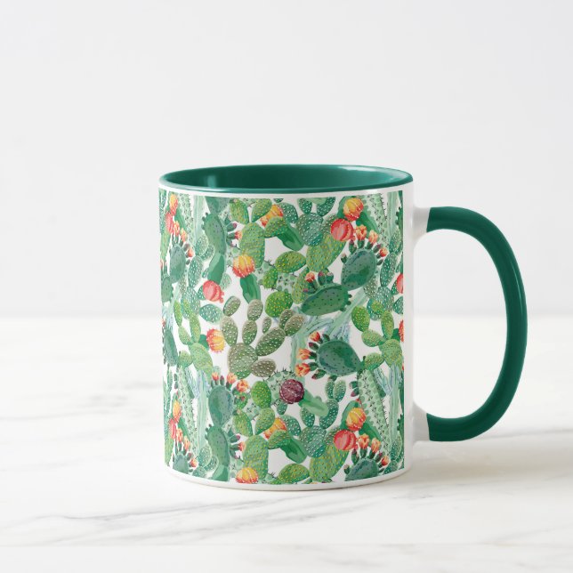 Mug Motif de cactus d'aquarelle (Droite)