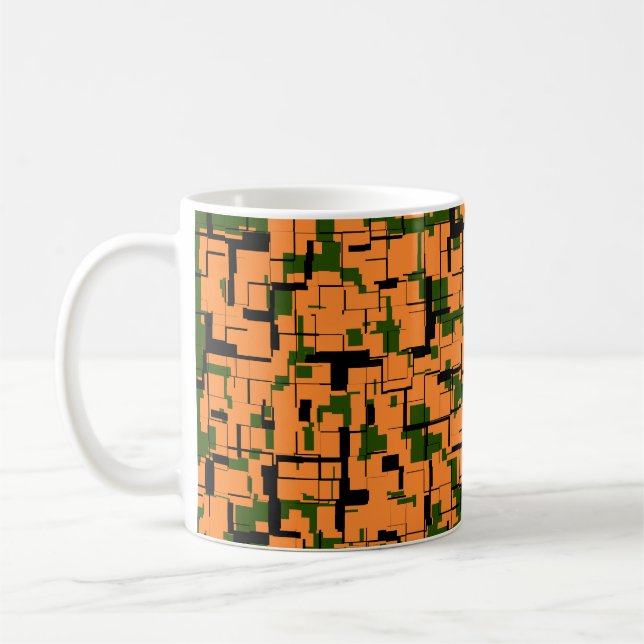 Mug Motif de caméra numérique noir orange vert (Gauche)