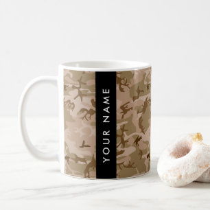 Mug Motif de camouflage du désert, Votre nom, Personna
