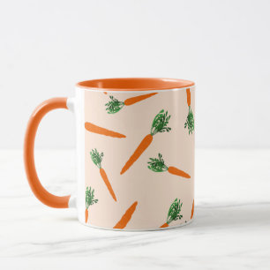 Mug Motif de carottes orange