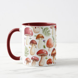 Mug Motif de champignons aquarelle
