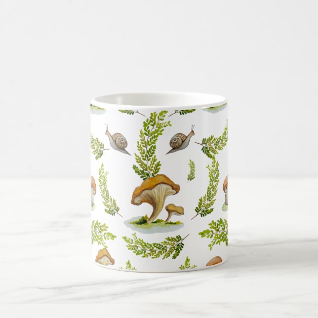 Mug Motif de champignons d'aquarelle mignonne (Centre)