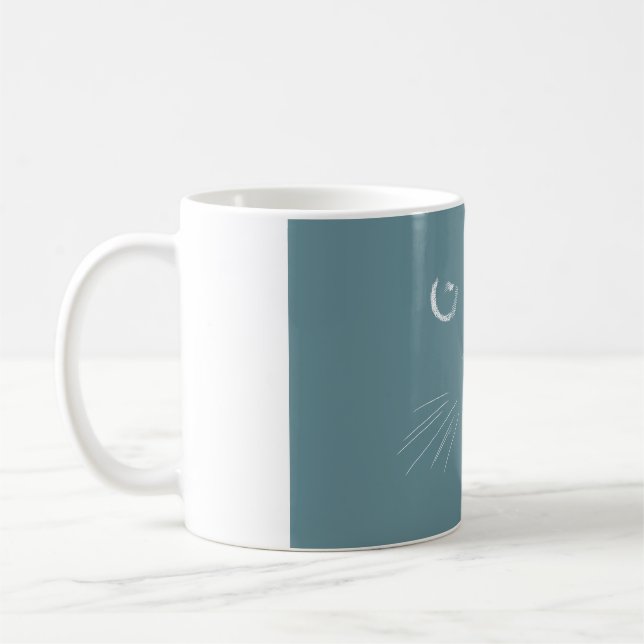 Mug Motif de chat vert sombre (Gauche)