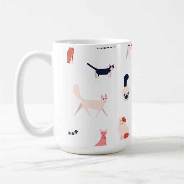 Mug Motif de chats joueurs - Cute Feline Lover (Gauche)