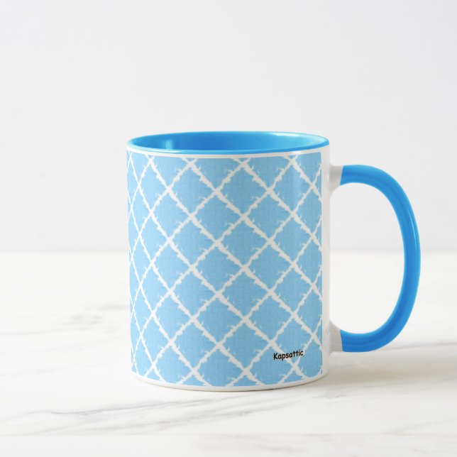 Mug Motif de chèque bleu (Droite)
