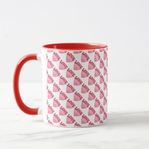 Mug Motif de coeur d'amour rose
