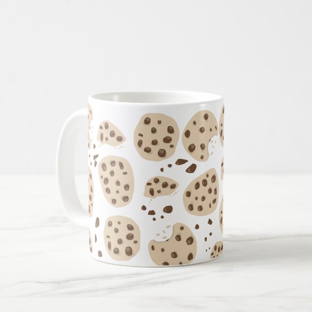 Mug Motif de cookies à puces de chocolat (Devant gauche)