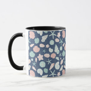 Mug motif de coquillages