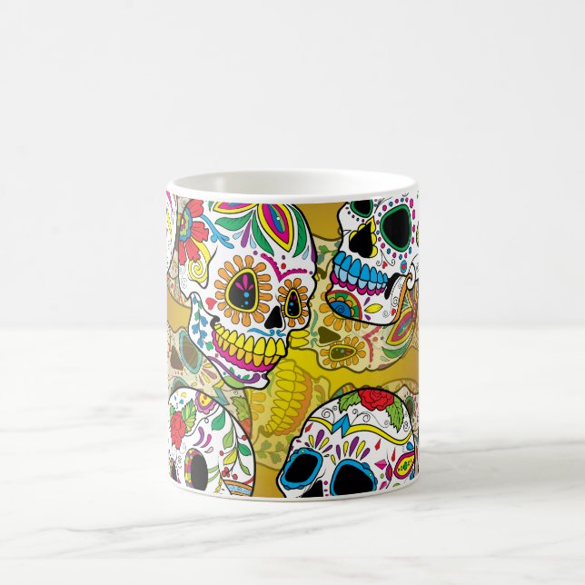 Mug Motif de crânes de sucre (Centre)