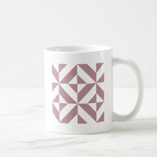 Mug Motif de cube géométrique Mauve foncé