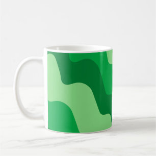 Mug Motif de dégradé des vagues ondulées vertes