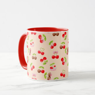 Mug Motif de dessert cerise mignon Design esthétique d