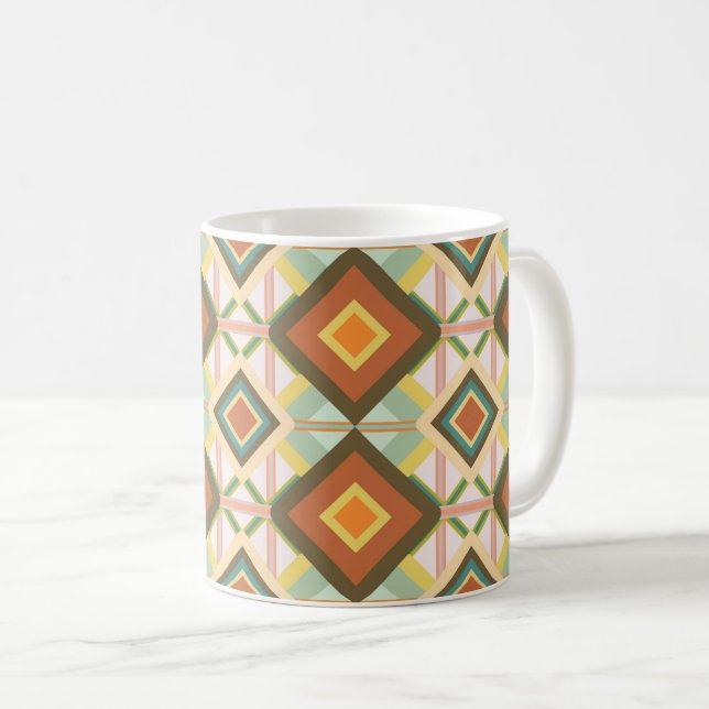 Mug Motif de diamants d'art de la pop sud-ouest (Devant droit)