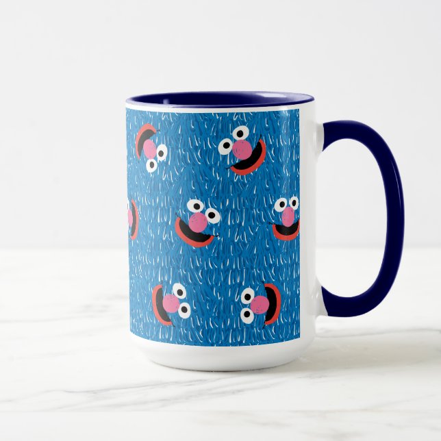 Mug Motif de face de fourrage de Grover (Droite)