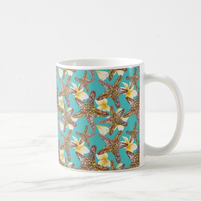 Mug Motif de fantaisie d'étoiles de mer (Droite)