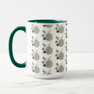Mug Motif de feuille rétro
