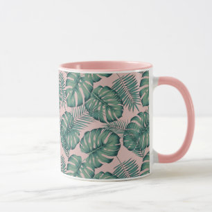 Mug Motif de feuille tropicale