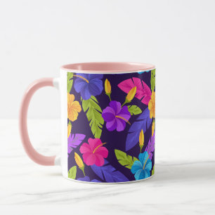 Mug Motif de feuilles et fleurs tropicales-23857