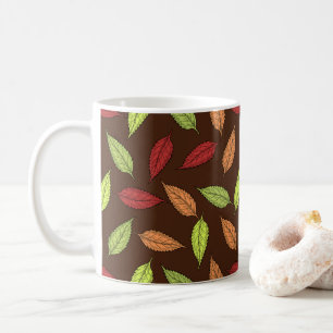 Mug Motif De Feuilles, Feuilles Colorés, Feuilles D'Au