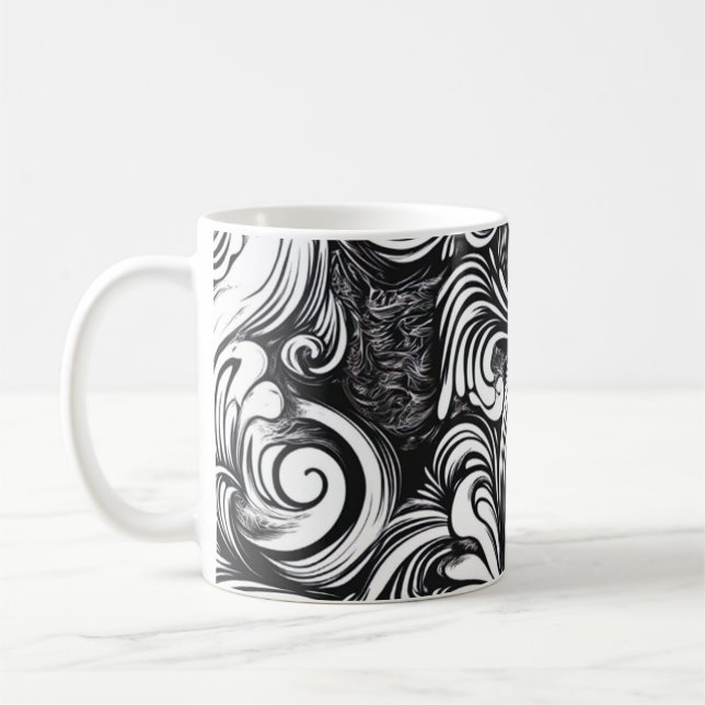 Mug Motif De Flèche Noir Et Blanc (Gauche)