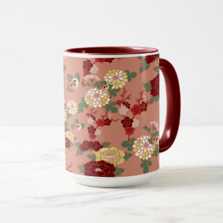 Mug motif de fleur de la Saint-Valentin