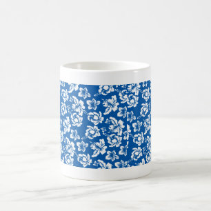 Mug Motif de fleurs bleues Hawiian