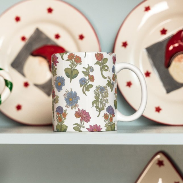 Mug Motif de fleurs colorées (Créateur téléchargé)