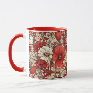 Mug Motif de fleurs colorées