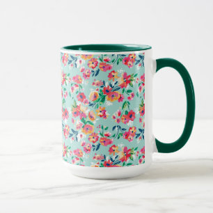 Mug Motif de fleurs peint