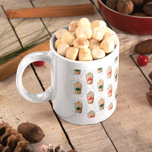 Mug Motif de flocon de neige Latte de Noël